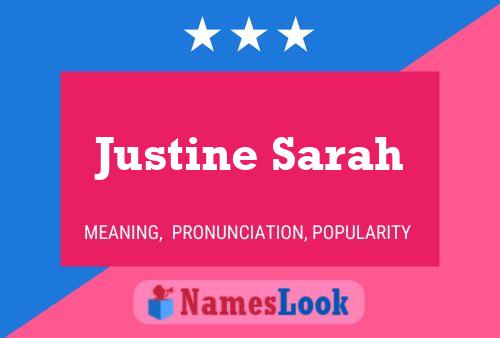 Justine Sarah Naam Poster