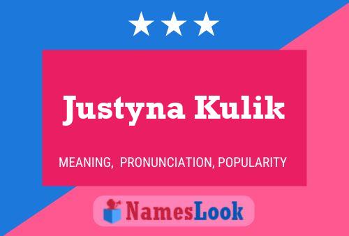 Justyna Kulik Naam Poster