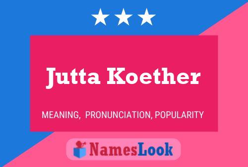 Jutta Koether Naam Poster