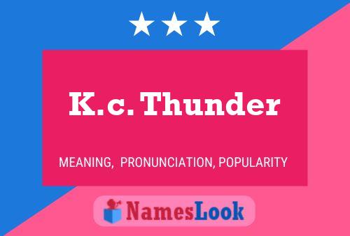 K.c. Thunder Naam Poster