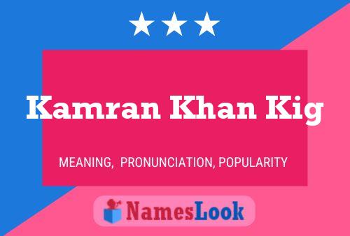 Kamran Khan Kig Naam Poster