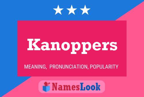 Kanoppers Naam Poster