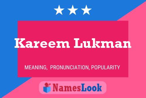 Kareem Lukman Naam Poster