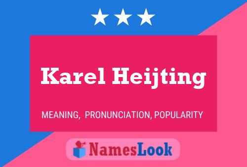 Karel Heijting Naam Poster