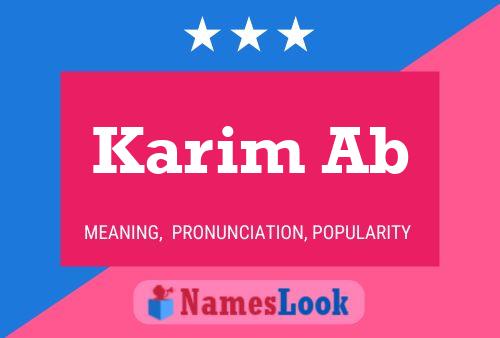 Karim Ab Naam Poster