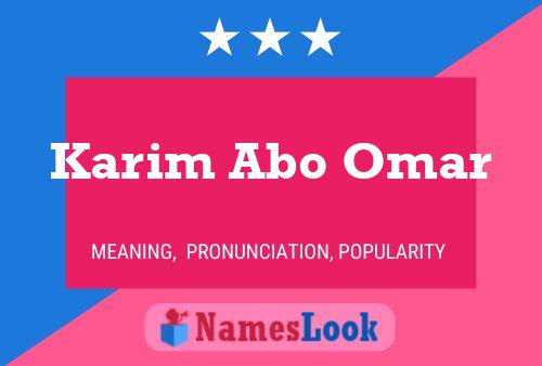 Karim Abo Omar Naam Poster