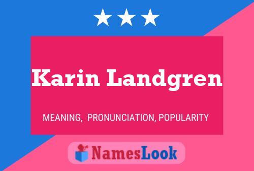 Karin Landgren Naam Poster