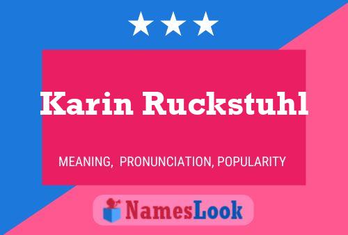 Karin Ruckstuhl Naam Poster