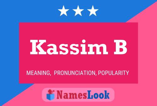 Kassim B Naam Poster