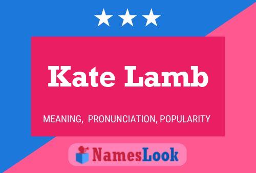 Kate Lamb Naam Poster