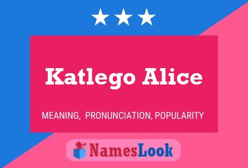 Katlego Alice Naam Poster