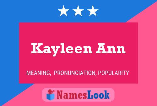 Kayleen Ann Naam Poster