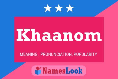 Khaanom Naam Poster