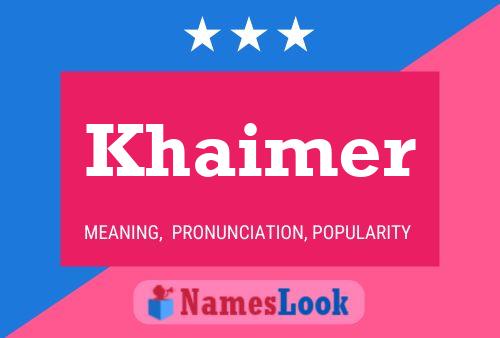 Khaimer Naam Poster