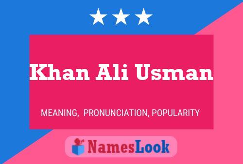 Khan Ali Usman Naam Poster