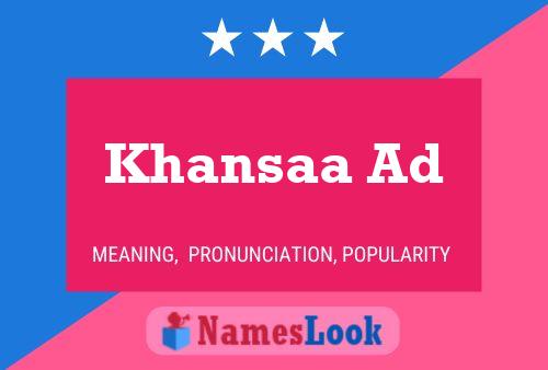 Khansaa Ad Naam Poster