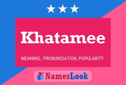 Khatamee Naam Poster