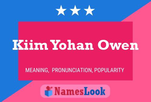 Kiim Yohan Owen Naam Poster