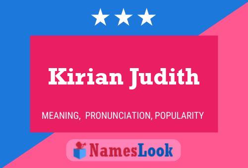 Kirian Judith Naam Poster