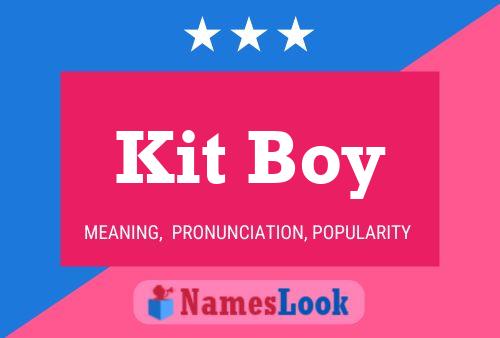 Kit Boy Naam Poster