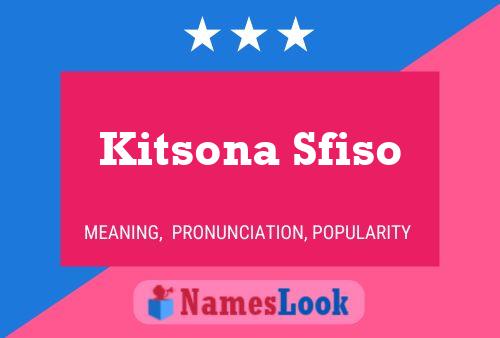 Kitsona Sfiso Naam Poster