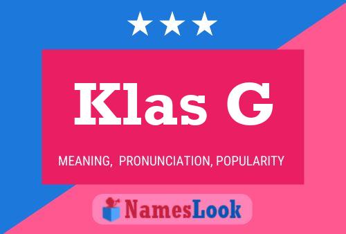 Klas G Naam Poster