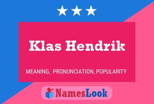 Klas Hendrik Naam Poster