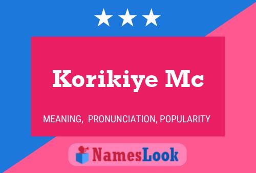 Korikiye Mc Naam Poster