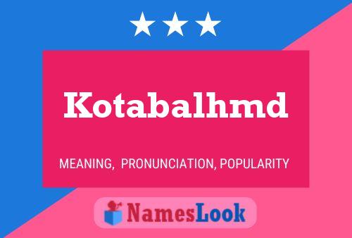 Kotabalhmd Naam Poster