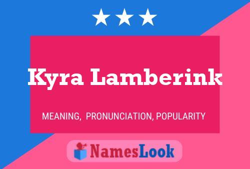 Kyra Lamberink Naam Poster