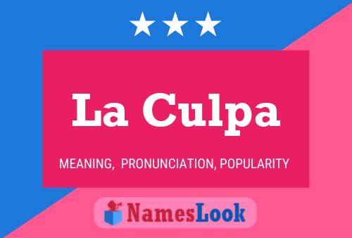 La Culpa Naam Poster