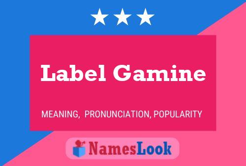 Label Gamine Naam Poster