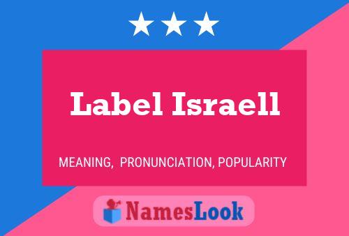 Label Israell Naam Poster