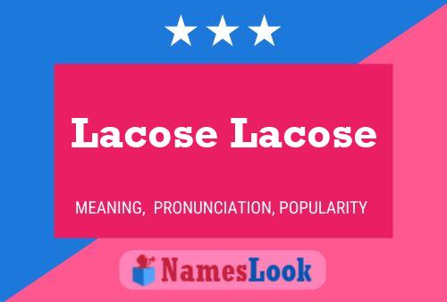 Lacose Lacose Naam Poster