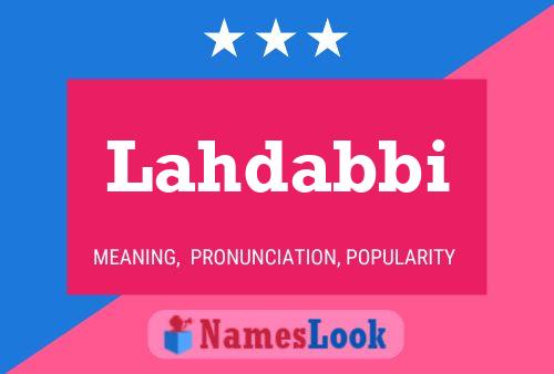 Lahdabbi Naam Poster