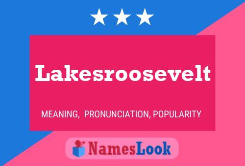 Lakesroosevelt Naam Poster