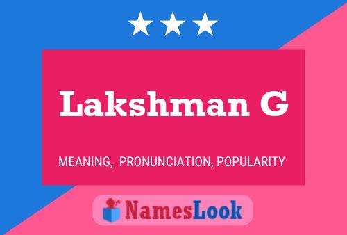 Lakshman G Naam Poster