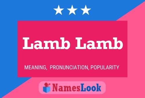 Lamb Lamb Naam Poster