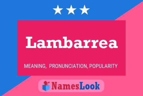 Lambarrea Naam Poster