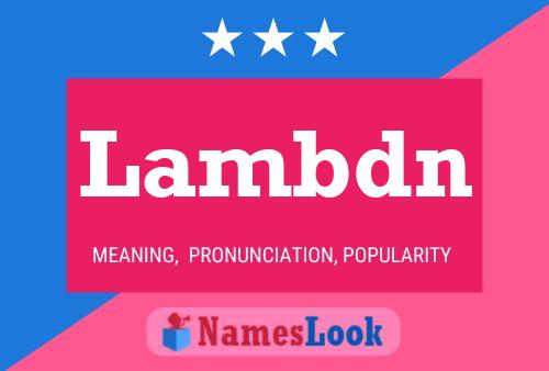 Lambdn Naam Poster