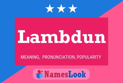 Lambdun Naam Poster