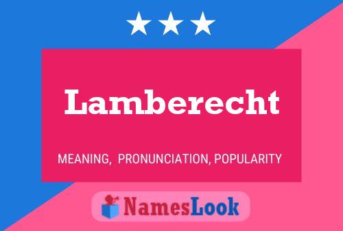 Lamberecht Naam Poster