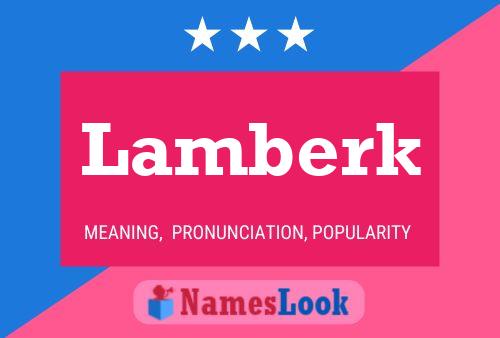 Lamberk Naam Poster