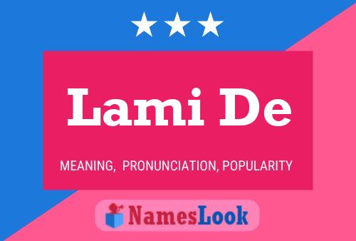 Lami De Naam Poster