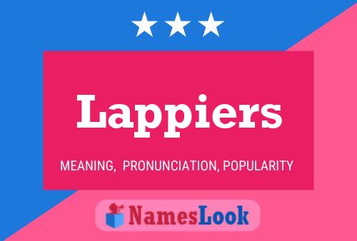 Lappiers Naam Poster