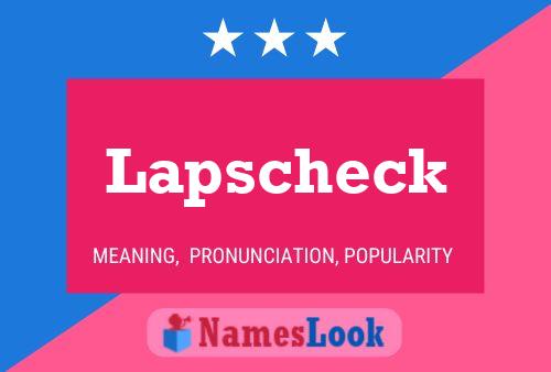 Lapscheck Naam Poster