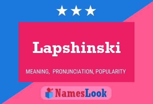 Lapshinski Naam Poster