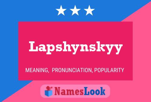 Lapshynskyy Naam Poster