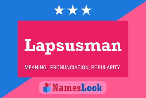 Lapsusman Naam Poster