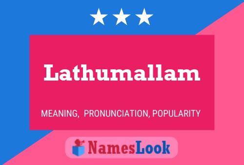 Lathumallam Naam Poster